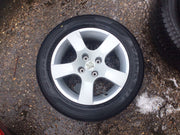 PEUGEOT 207 ALLOY WHEEL 15'' 9686100080 TYRE 205X55X15 2006 20121