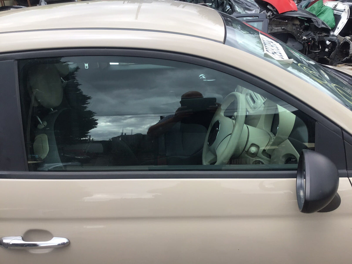 FIAT 500 DRIVER'S SIDE O/S FRONT DOOR WINDOW GLASS 2008 20175