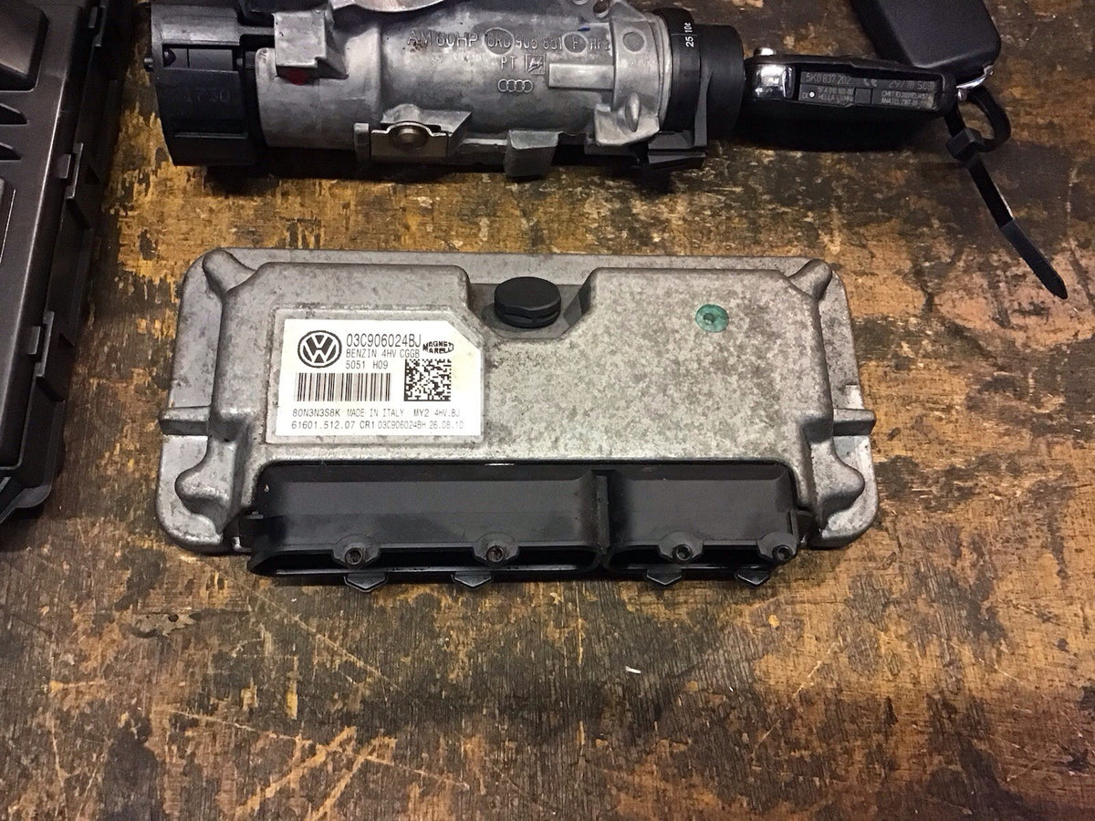 VOLKSWAGEN POLO 6R 1.4 AUTOMATIC PETROL ECU KIT 03C906024BJ CGGB 2009 20133