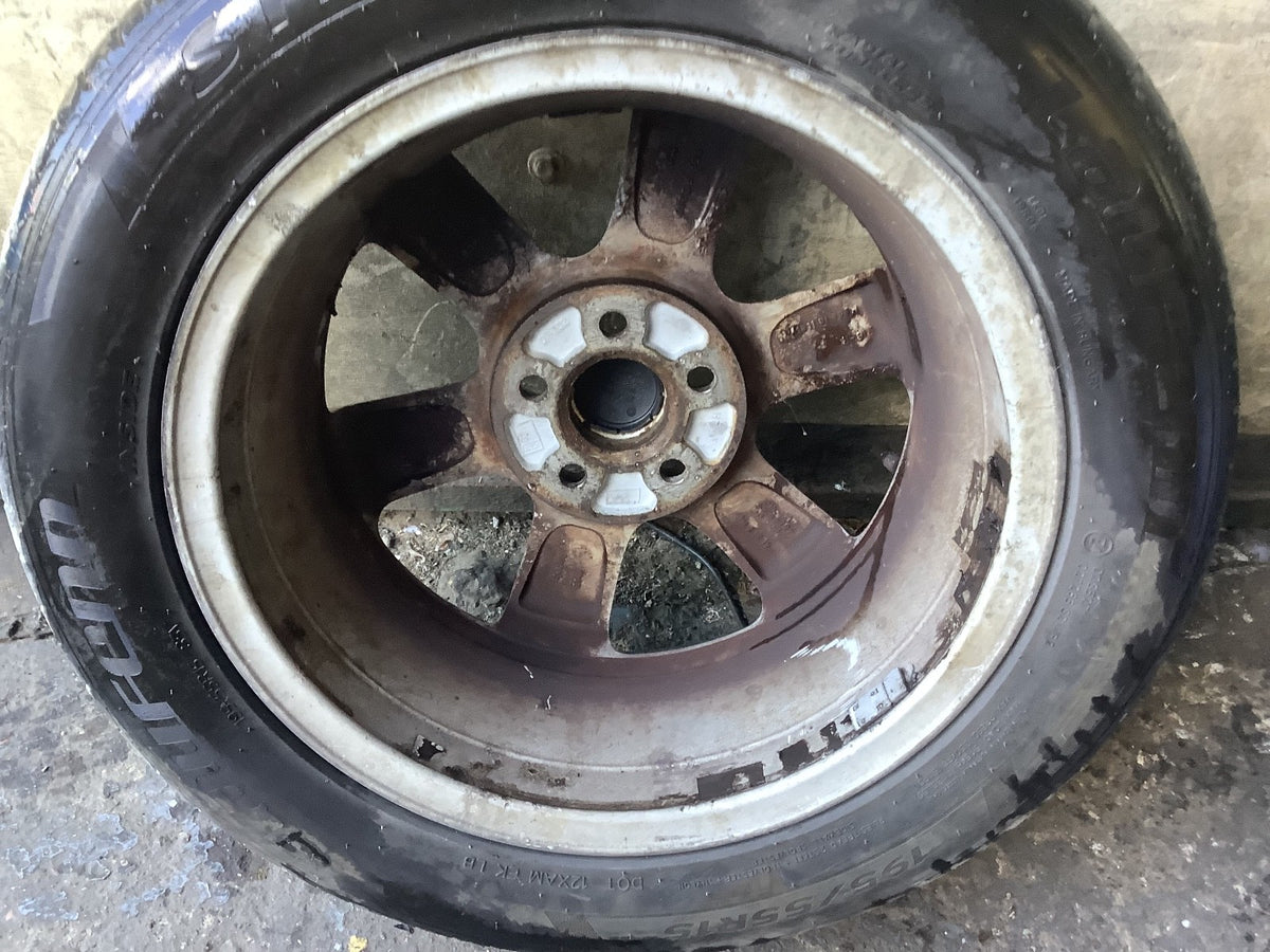 VOLKSWAGEN POLO 9N3 ALLOY WHEEL 15'' 6Q0601025R WITH TYRE 195X55X15 2005 200911