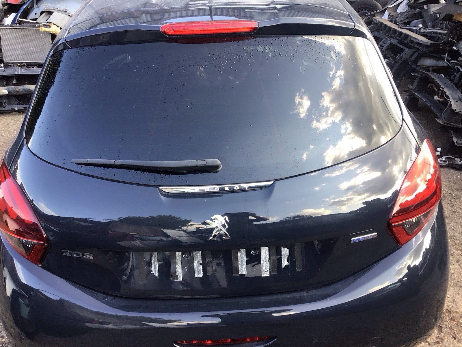 PEUGEOT 208 TAILGATE HURRICANE GREY PAINT CODE KTG 2013 20180