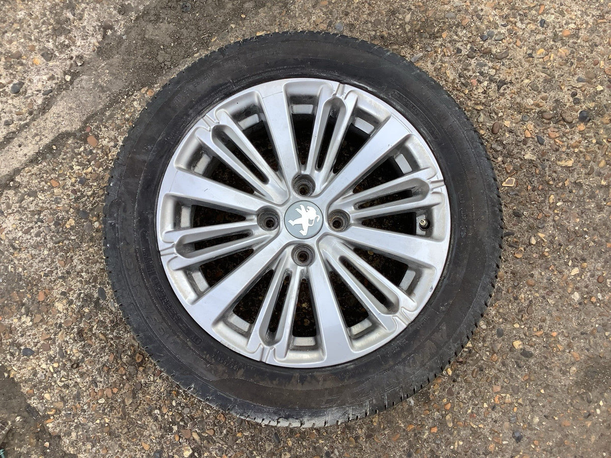 PEUGEOT 208 ALLOY WHEEL 16'' 9808137577 TYRE 195X55X15 2012 20190