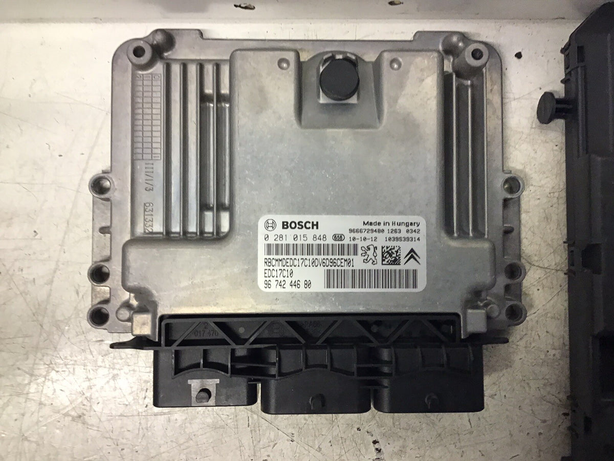 PEUGEOT 207 1.6HDI 9HP ECU KIT 0281015848 9674244680 2009 20122