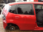 HONDA JAZZ MK3 DRIVERS SIDE O/S REAR DOOR  MILANO RED R81 2009 20141