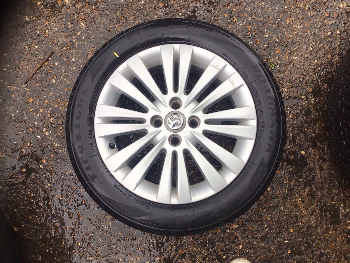 PEUGEOT 207 ALLOY WHEEL 15'' 9686100080 TYRE 205X55X15 2006 20121