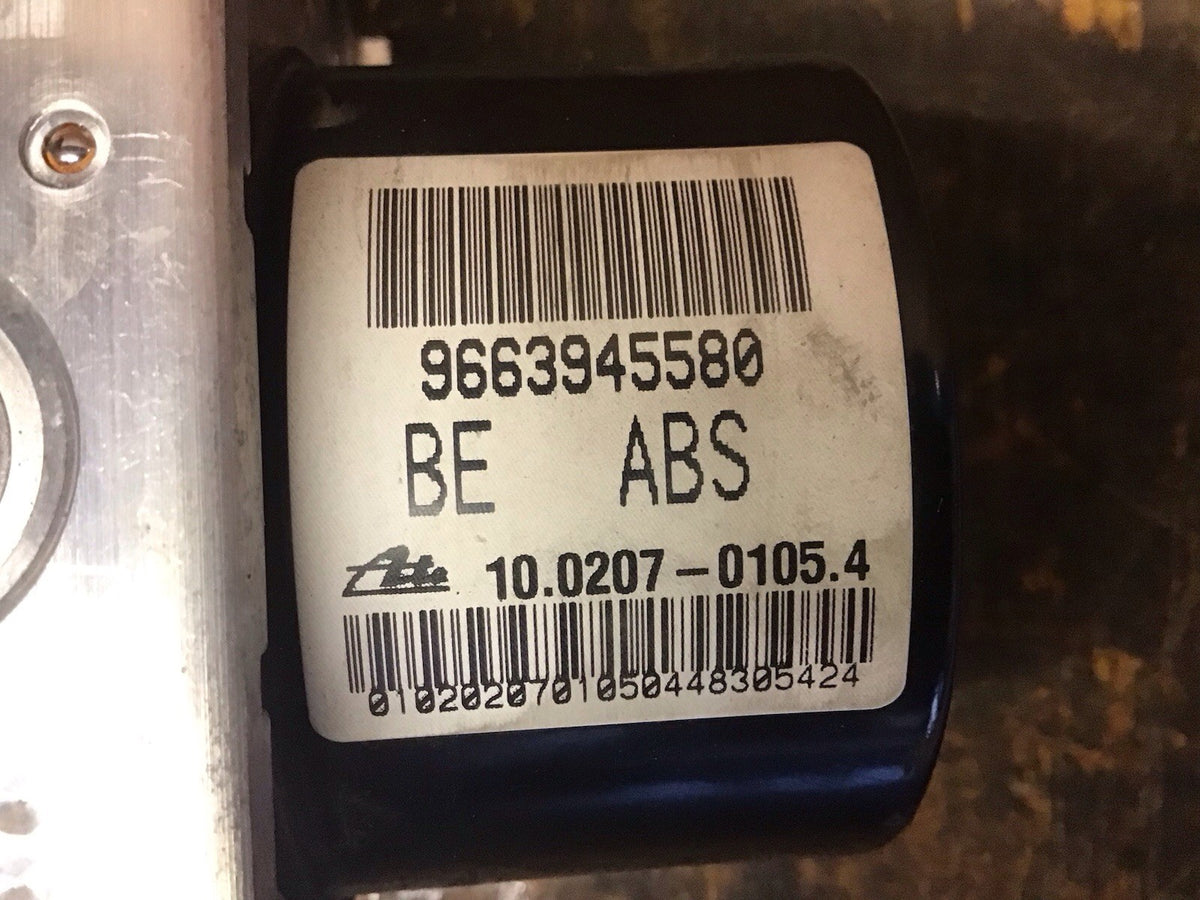 PEUGEOT 207 ABS PUMP MODULE 9663945580 ATE 10.0207 0105.4 2006 20121