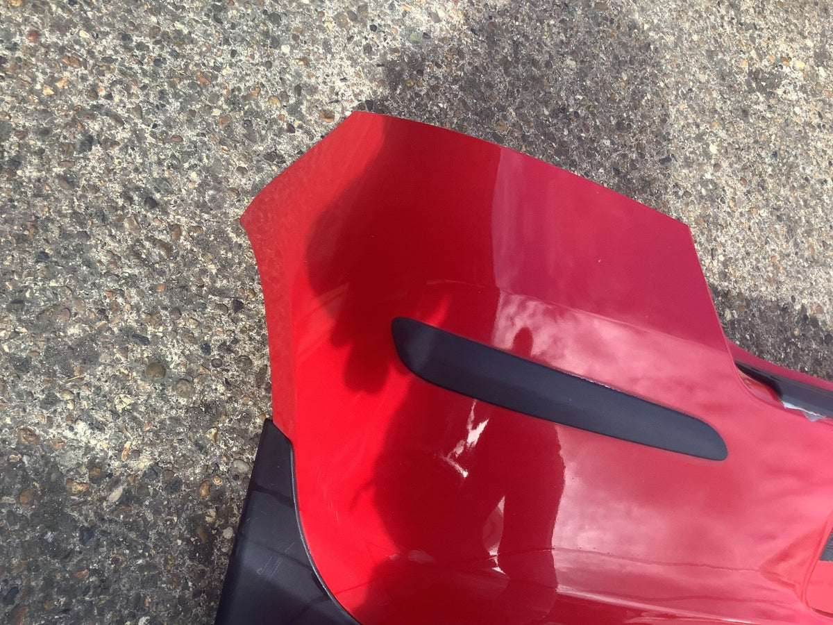 TOYOTA YARIS MK2 REAR BUMPER IN SUPER RED PAINT CODE 3P0 NEEDS PAINT 2006 20096