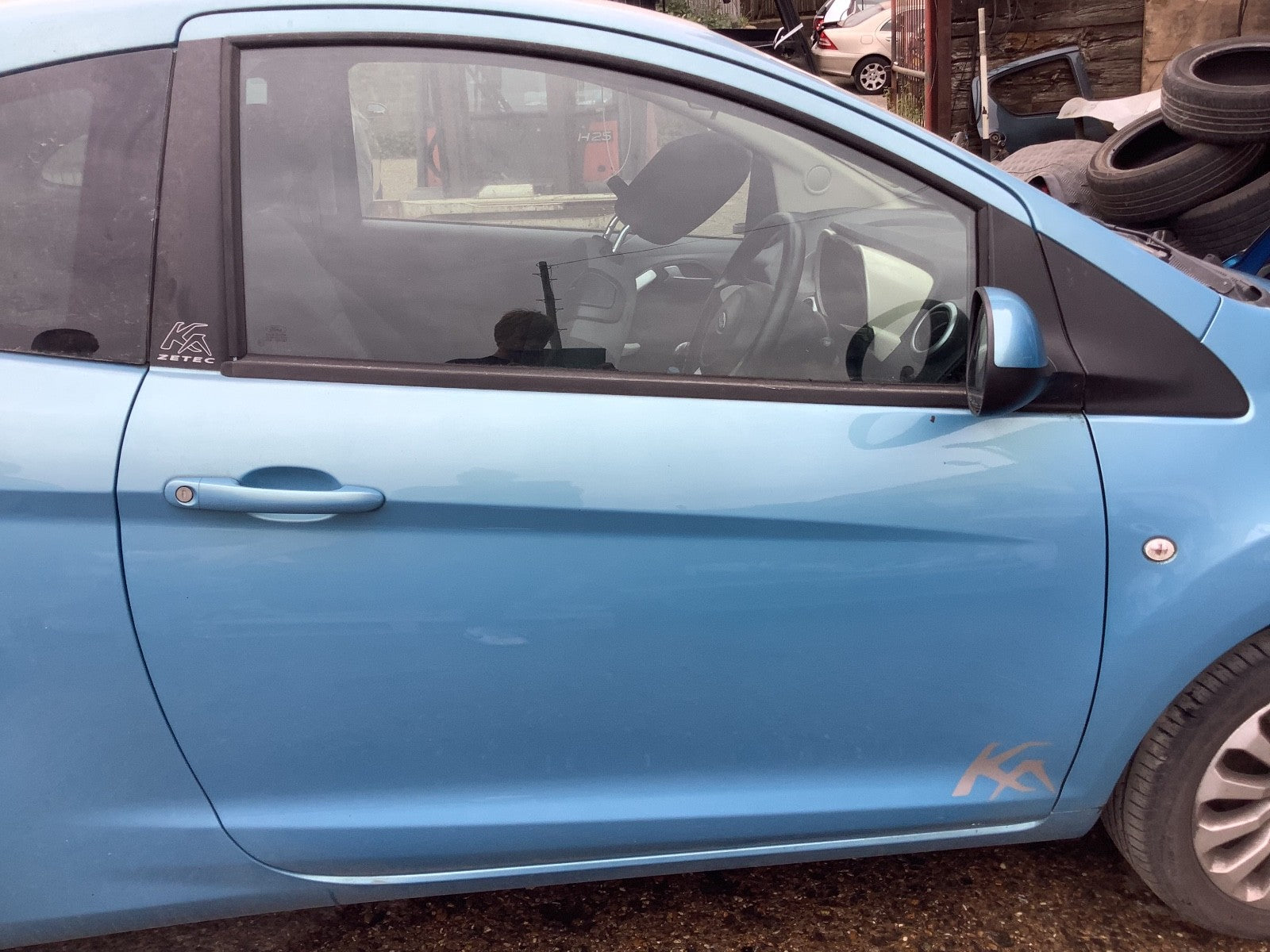 FORD KA DRIVER'S SIDE O/S DOOR IN SCUBA METALLIC 2009 20160