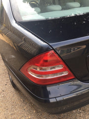 MERCEDES C CLASS W203  COMPLETE REAR BUMPER WITH PARKING SENSORS PAINT 189U  3
