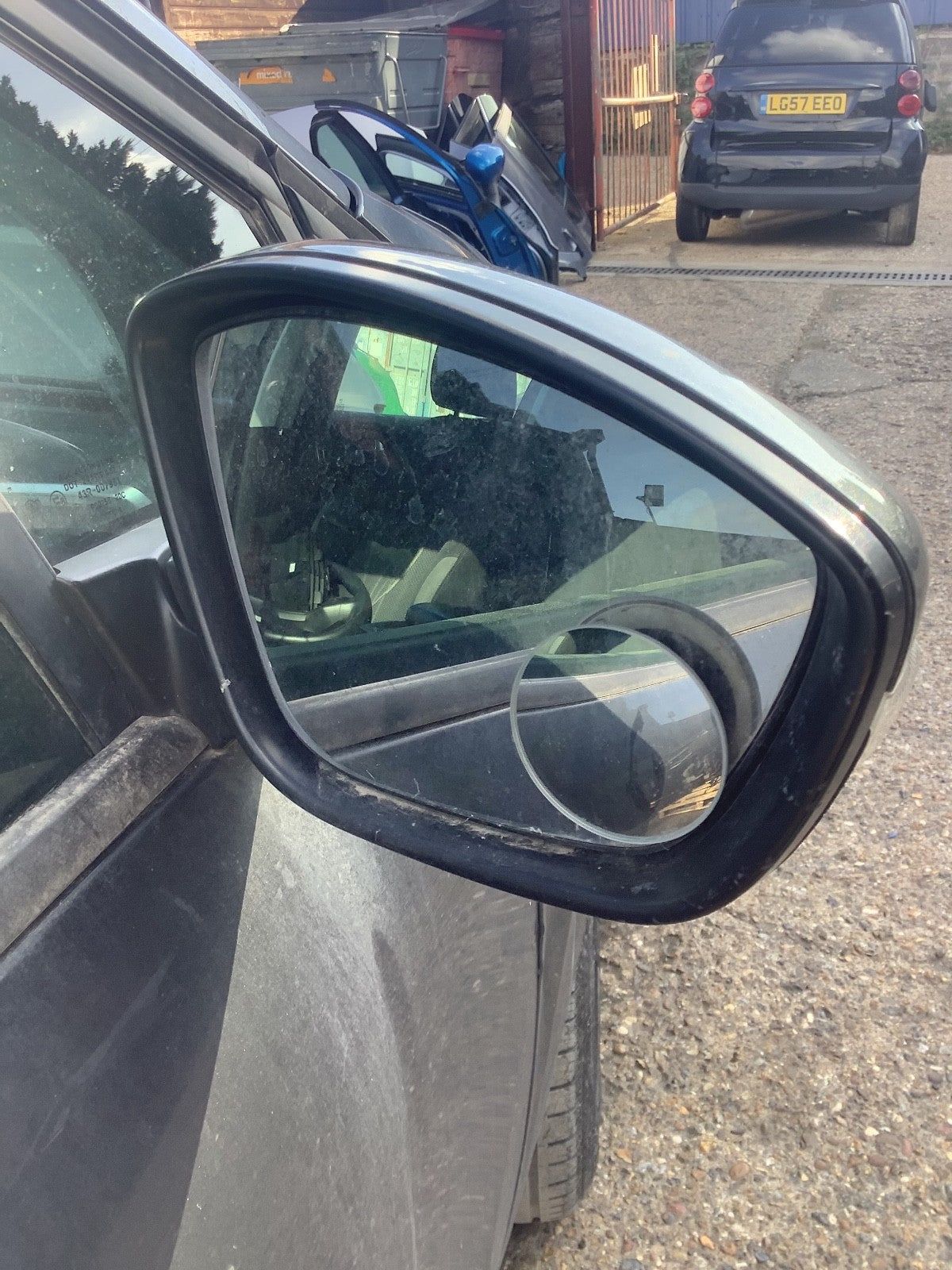 PEUGEOT 208 DRIVER'S SIDE O/S DOOR MIRROR IN GRIS SHARK KTP 2012 20184