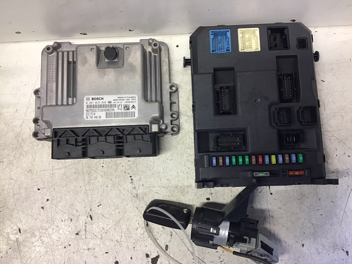 PEUGEOT 207 1.6HDI 9HP ECU KIT 0281015848 9674244680 2009 20120
