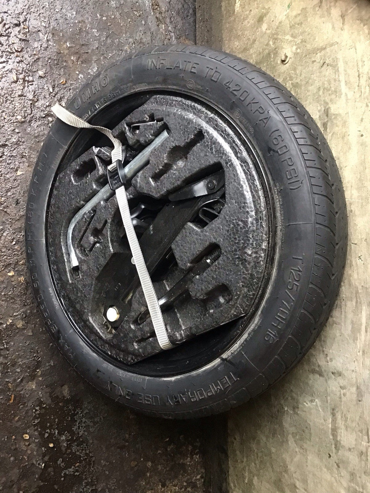 VOLKSWAGEN GOLF MK7 SPARE WHEEL 16'' STEEL RIM TYRE 125X70X16 2160927 2009 202013