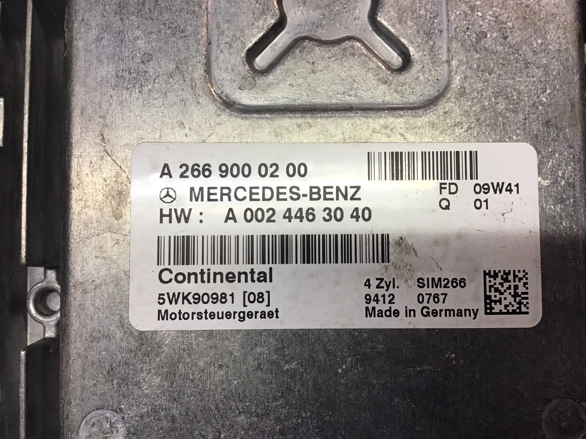 MERCEDES A CLASS W169 1.7 PETROL ENGINE CONTROL UNIT ECU A2669000200 2005 20124