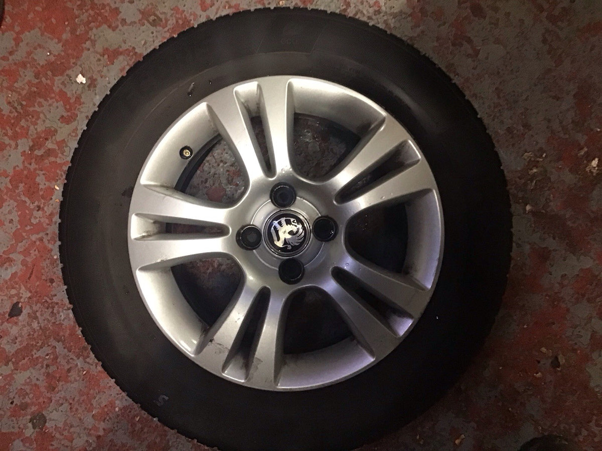 VAUXHALL CORSA D ALLOY WHEEL 15'' ET39 T093 AND TYRE 185X65X15 2006 20144