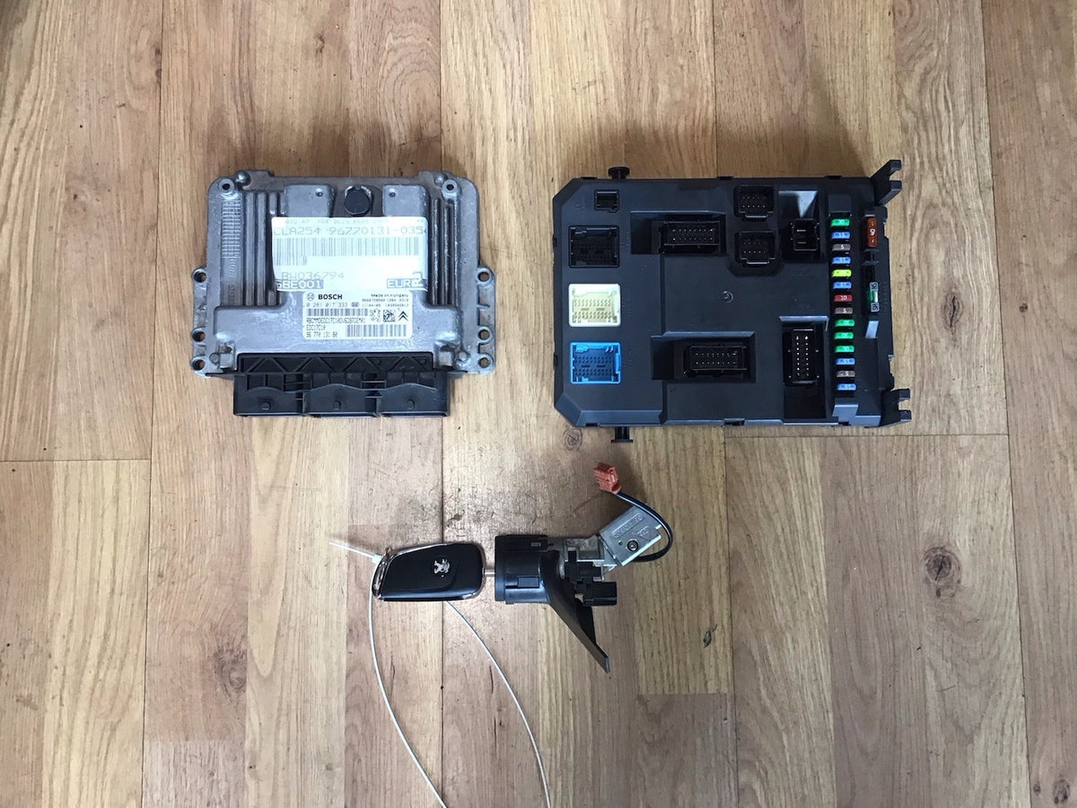 PEUGEOT 207 1.6 HDI ECU KIT 9677013180 0281017333 DIESEL 2009 20122