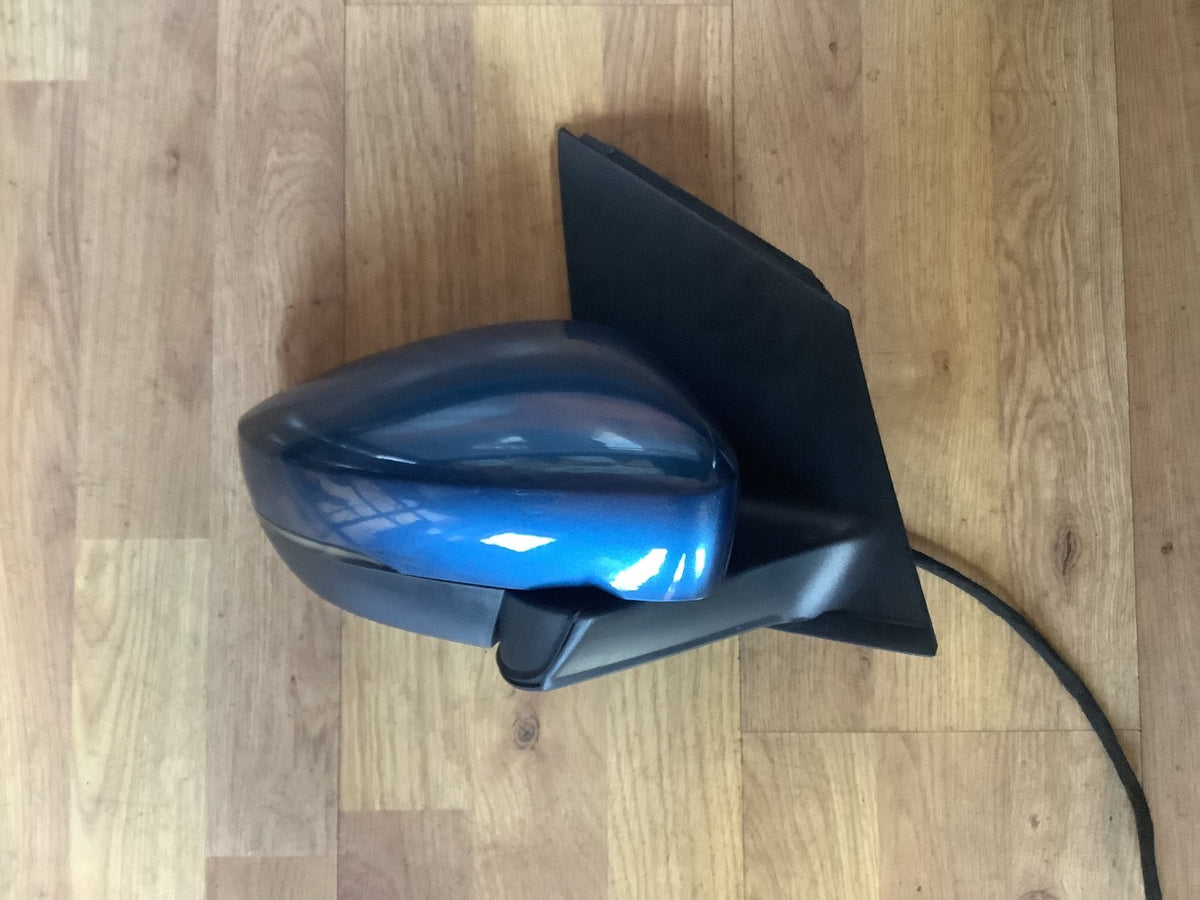 VOLKSWAGEN POLO 6C DRIVER SIDE O/S ELECTRIC DOOR MIRROR SILK BLUE LD5L 2014 20175