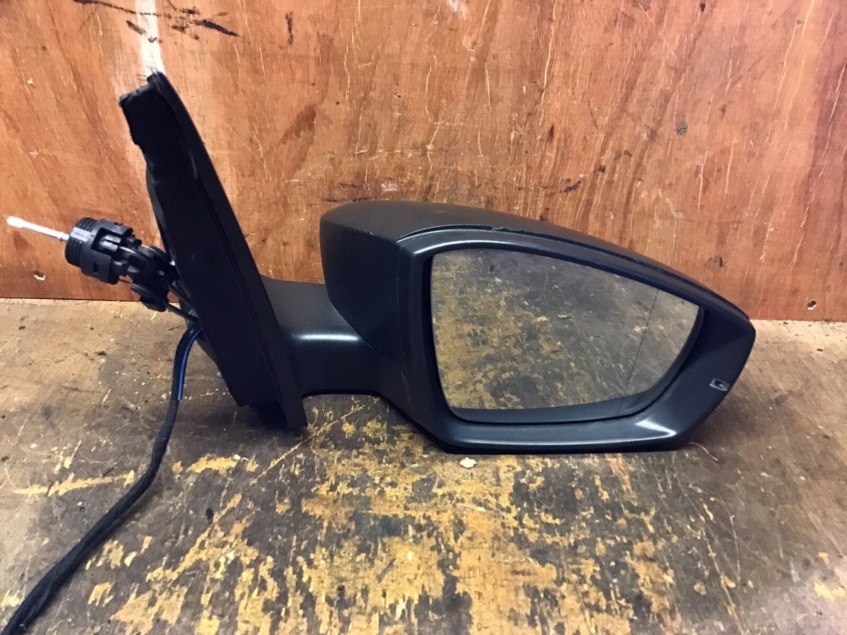 VOLKSWAGEN POLO 6R DRIVER SIDE O/S DOOR MIRROR GREY MANUAL 2009 20151