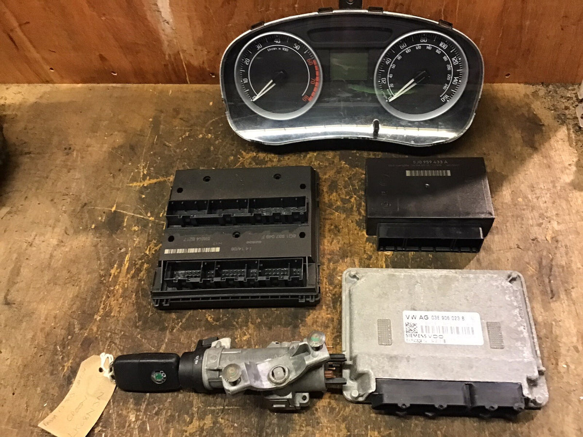 SKODA FABIA 1.2 PETROL ECU KIT 03E906023B SIEMENS 5WP40808 BZG 2006 20115