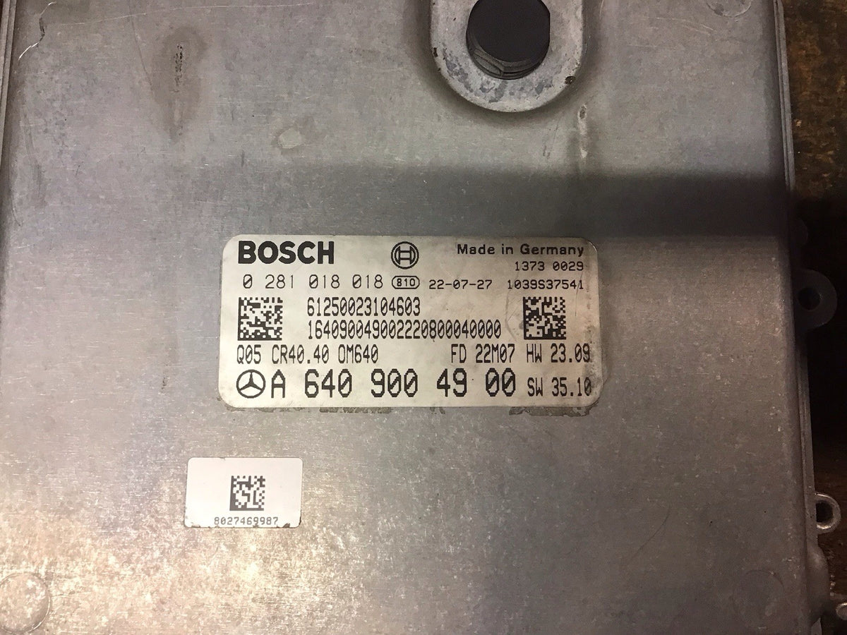 MERCEDES A CLASS W169 2.0 DIESEL ENGINE CONTROL UNIT ECU A6409004900 2005 20125