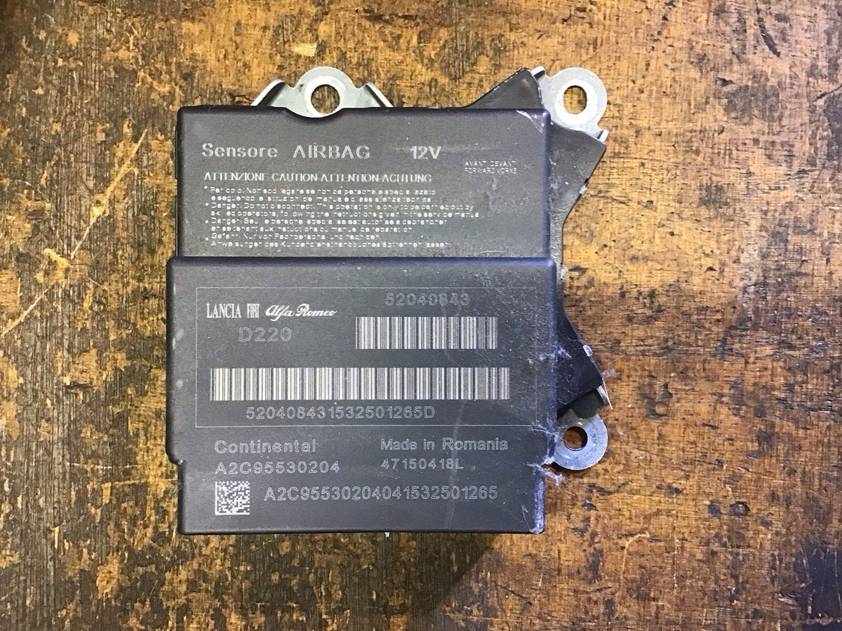 FIAT 500 AIRBAG MODULE SENSOR ECU 52040843 2016 20210