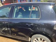 VOLKSWAGEN GOLF MK6 PASSENGE'S SIDE N/S REAR DOOR DEEP BLACK PEARL LC9X 09 20122