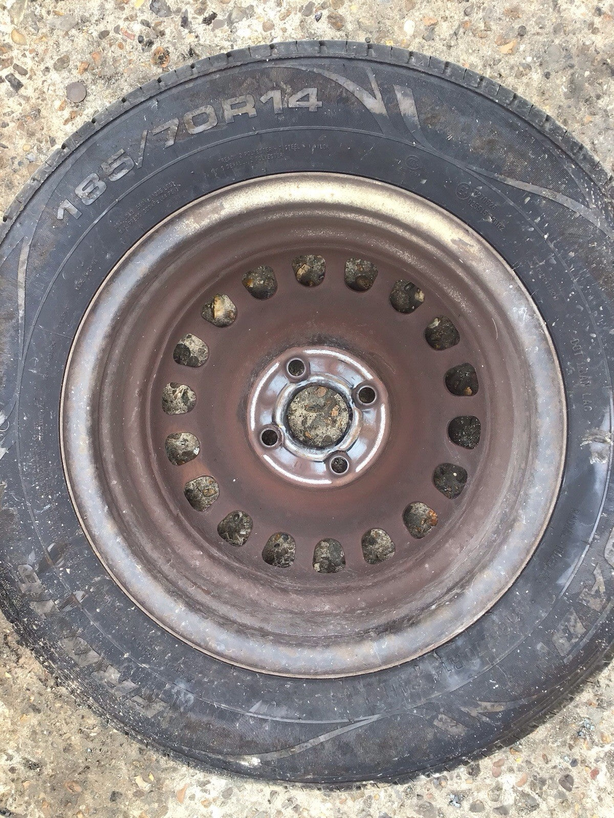 VAUXHALL CORSA D SPARE WHEEL 14'' STEEL RIM TYRE 185X70X14 2006 20149