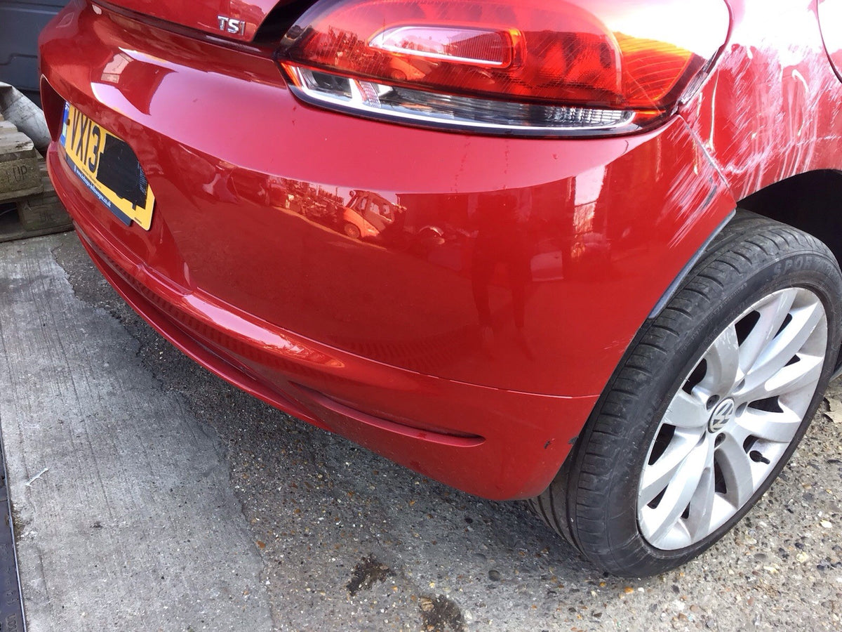 VOLKSWAGEN SCIROCCO REAR BUMPER RED PAINT CODE LA3H 2008 201310