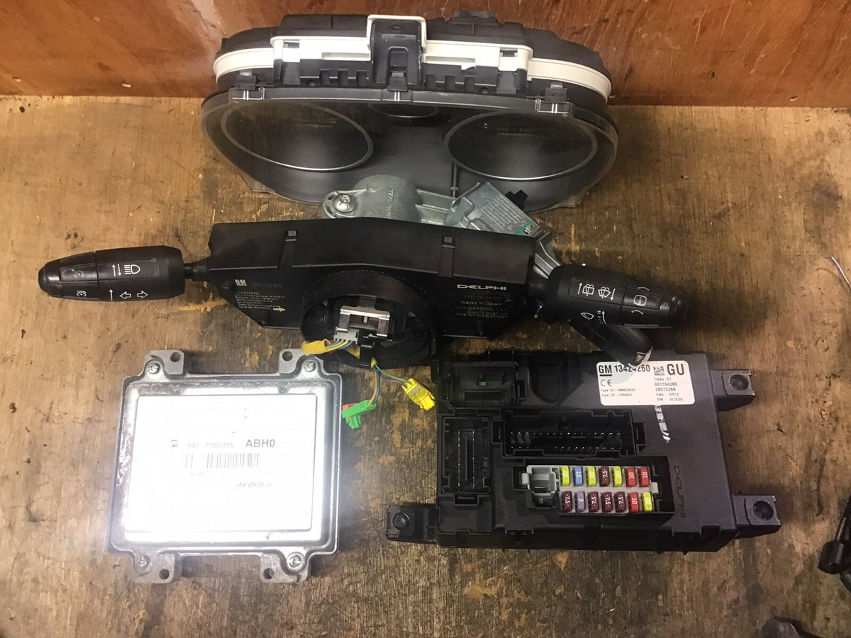 VAUXHALL CORSA D 1.4 PETROL ECU KIT 55590556 ABH0 A14XER 2010 20144