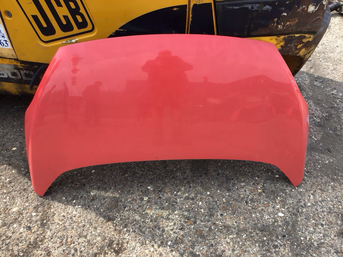 FORD KA BONNET SUNRISE RED NEEDS REPAIR 2009-20152