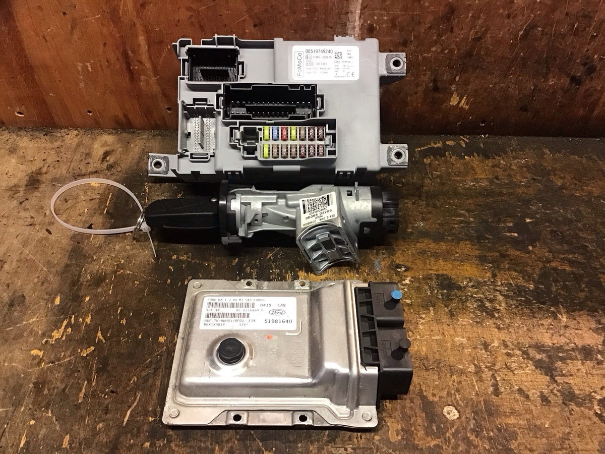 FORD KA MK2 1.2 PETROL ECU KIT 51981640 D419 2008 20151