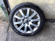 VOLKSWAGEN GOLF MK5 ALLOY WHEEL 17" 1K0601025K WITH TYRE 225X45X17 2002 20082