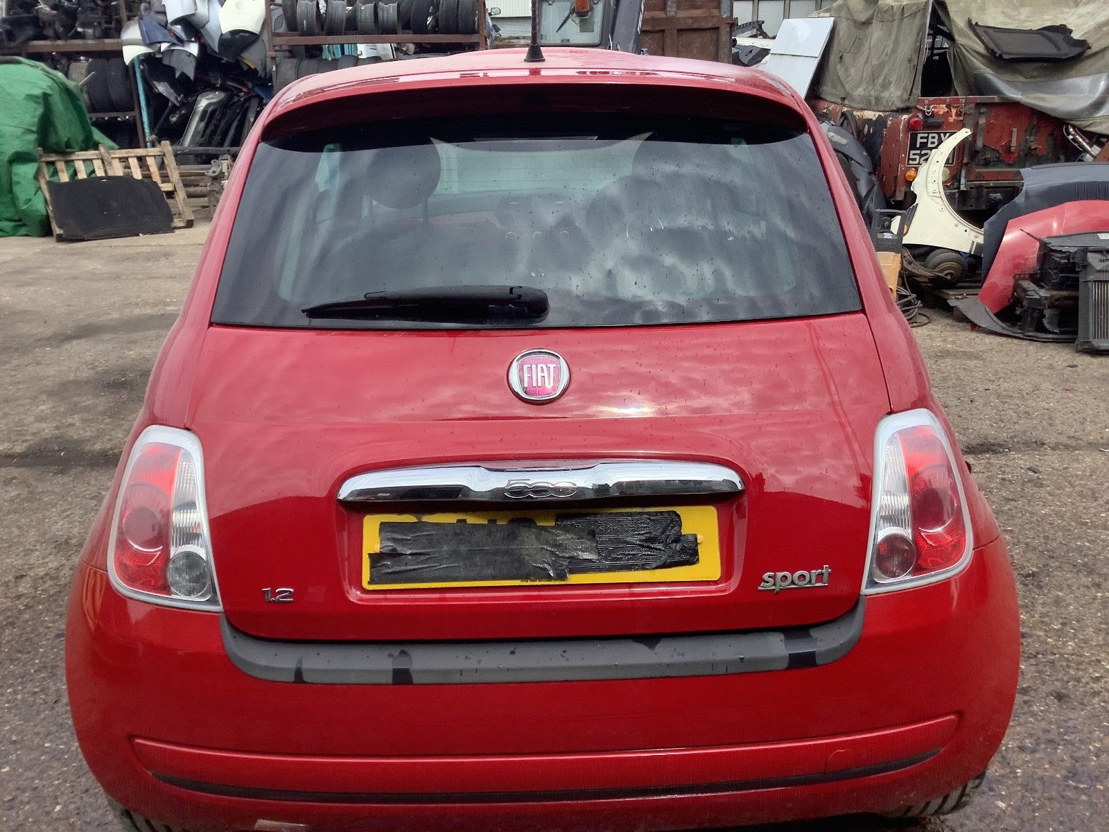 FIAT 500 TAILGATE IN ROSSO RED  PAINT CODE 111A BARE 2008 20150