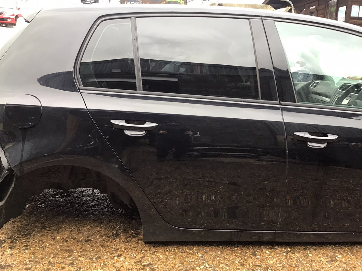 VOLKSWAGEN GOLF MK6 DRIVER'S SIDE O/S REAR DOOR DEEP BLACK LC9X 2008 20127