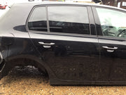 VOLKSWAGEN GOLF MK6 DRIVER'S SIDE O/S REAR DOOR DEEP BLACK LC9X 2008 20127