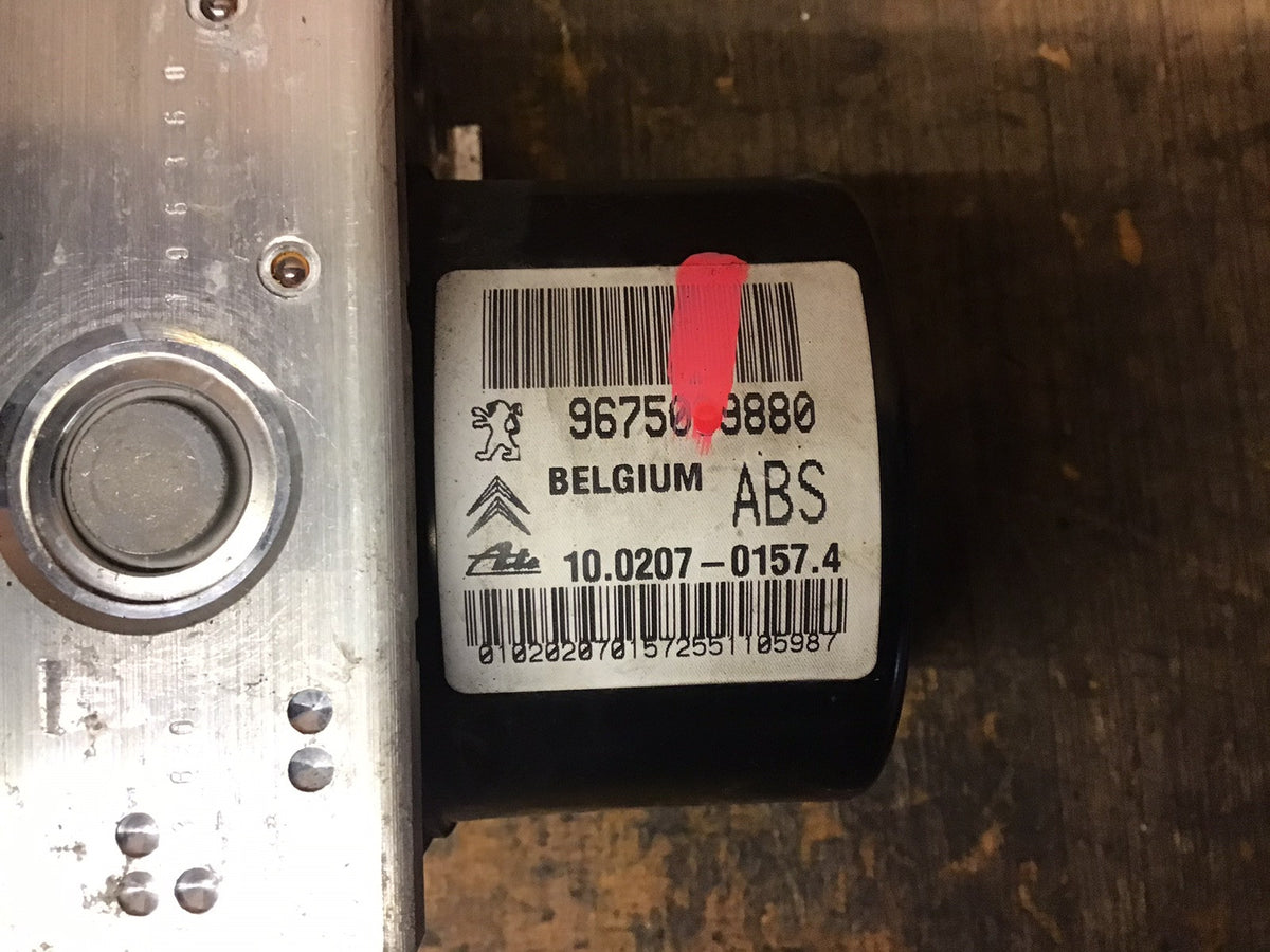 PEUGEOT 207 ABS PUMP MODULE 9675099880 ATE 10.0207 0157.4 2006 20127