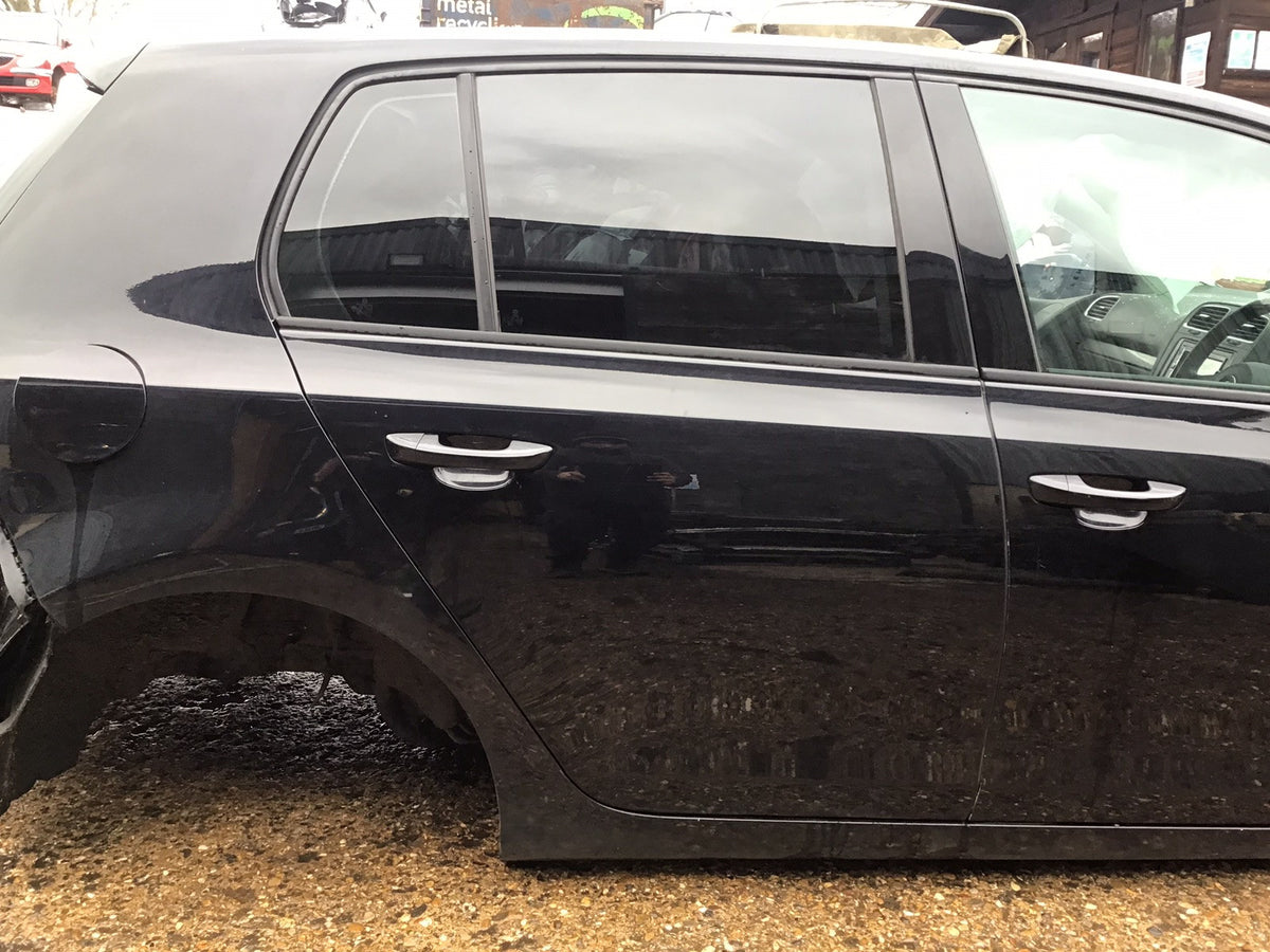 VOLKSWAGEN GOLF MK6 DRIVER'S SIDE O/S REAR DOOR DEEP BLACK LC9X 2008 20126