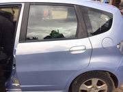 HONDA JAZZ MK3 PASSENGER'S SIDE N/S REAR DOOR SHERBET BLUE B549M  2009 20143