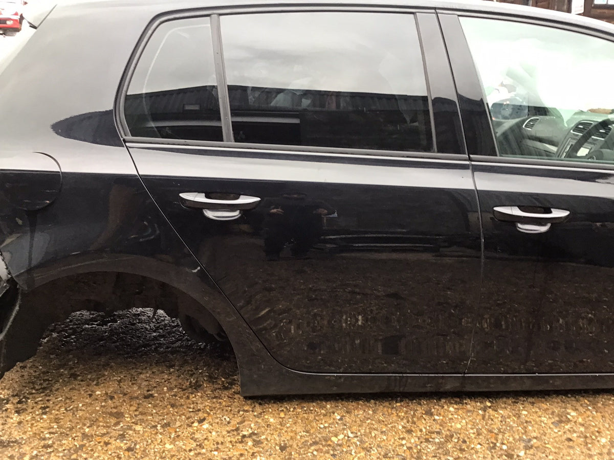 VOLKSWAGEN GOLF MK6 DRIVER'S SIDE O/S REAR DOOR DEEP BLACK LC9X 2008 20120
