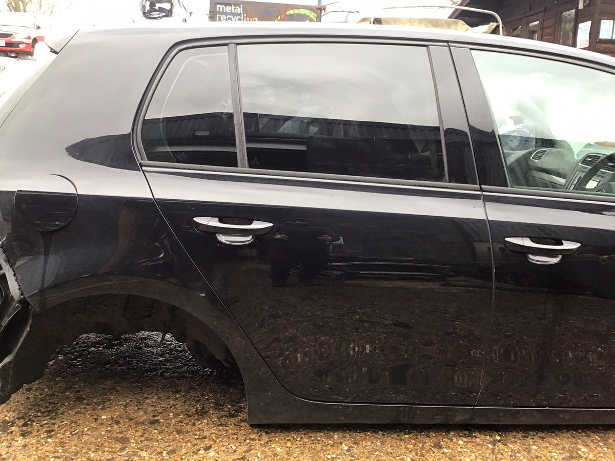 VOLKSWAGEN GOLF MK6 DRIVER'S SIDE O/S REAR DOOR DEEP BLACK LC9X 2008 20125