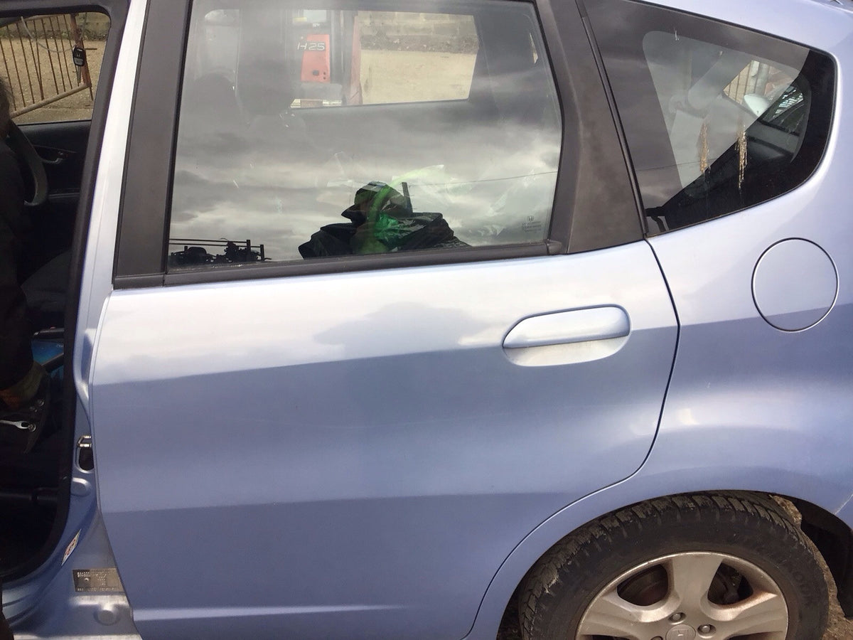 HONDA JAZZ MK3 PASSENGER'S SIDE N/S REAR DOOR SHERBET BLUE B549M  2009 20142