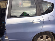 HONDA JAZZ MK3 PASSENGER'S SIDE N/S REAR DOOR SHERBET BLUE B549M  2009 20142