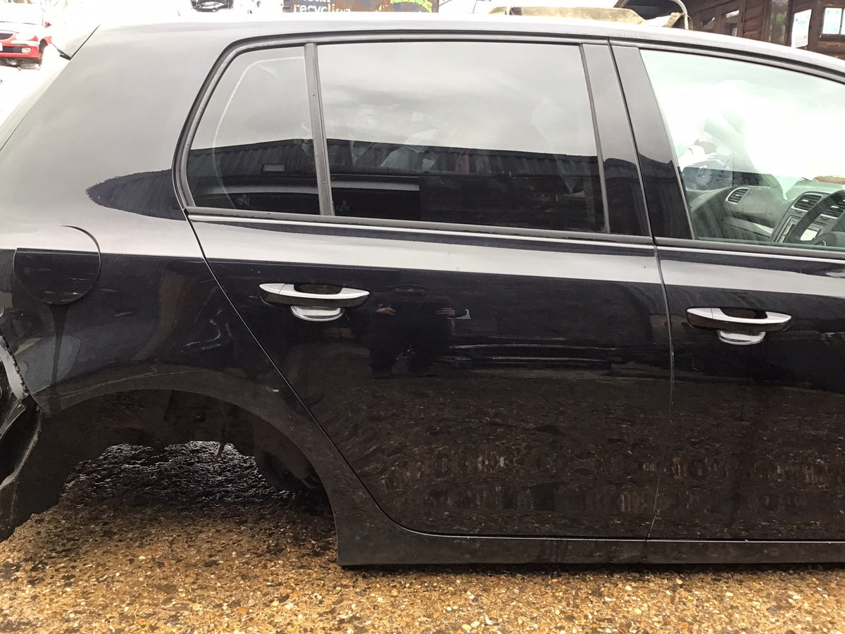 VOLKSWAGEN GOLF MK6 DRIVER'S SIDE O/S REAR DOOR DEEP BLACK LC9X 2008 20121