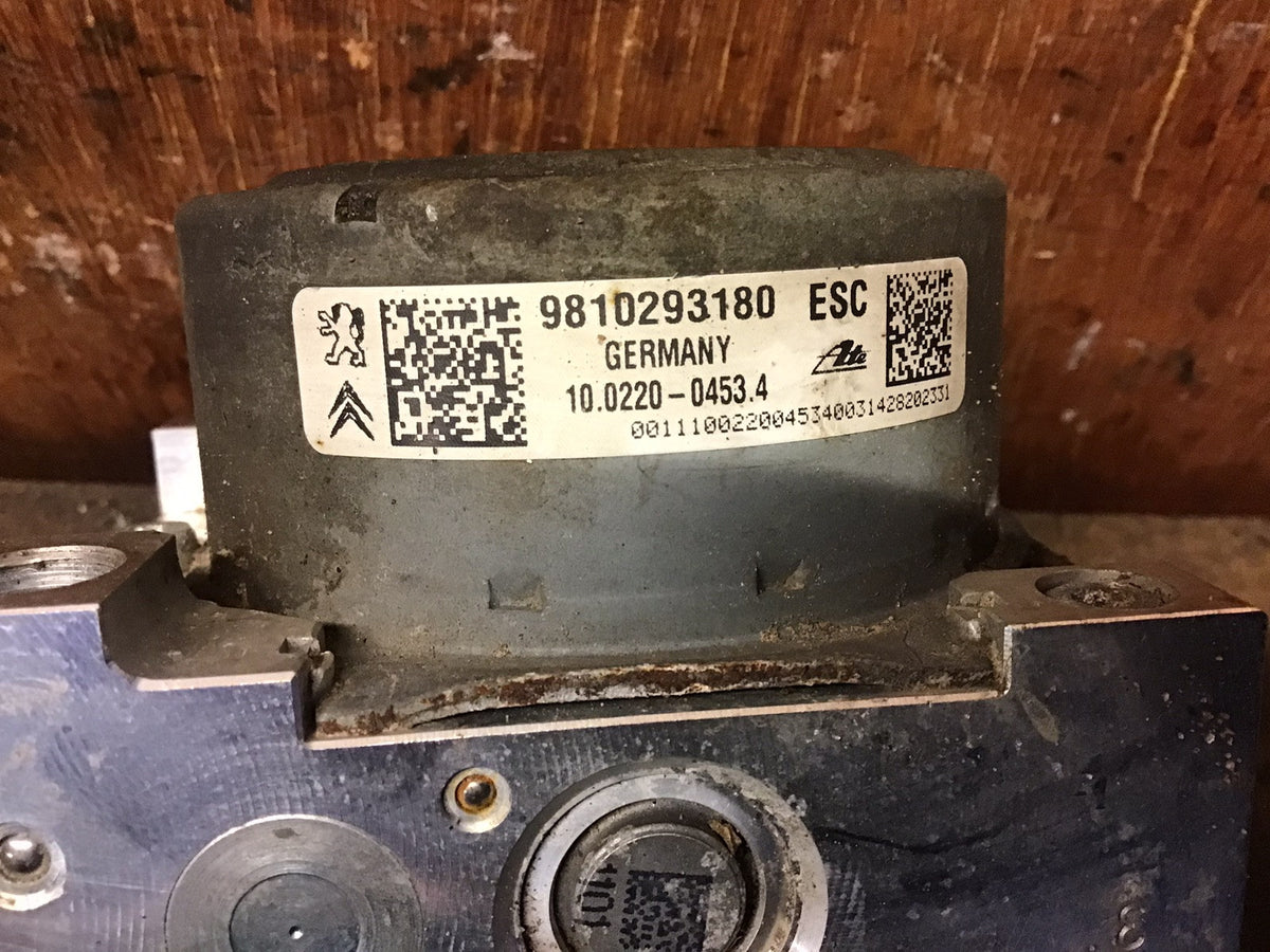 PEUGEOT CITROEN  ABS PUMP MODULE 9810293180 ATE 10.0220 0453.4 2012 201811