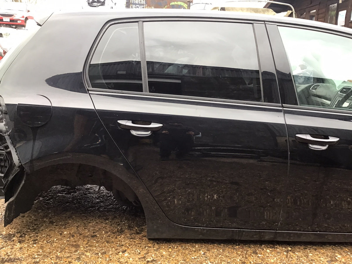 VOLKSWAGEN GOLF MK6 DRIVER'S SIDE O/S REAR DOOR DEEP BLACK LC9X 2008 201210