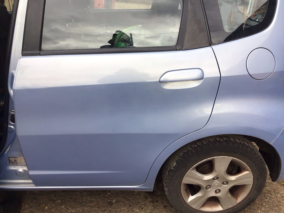 HONDA JAZZ MK3 PASSENGER'S SIDE N/S REAR DOOR SHERBET BLUE B549M  2009 20144