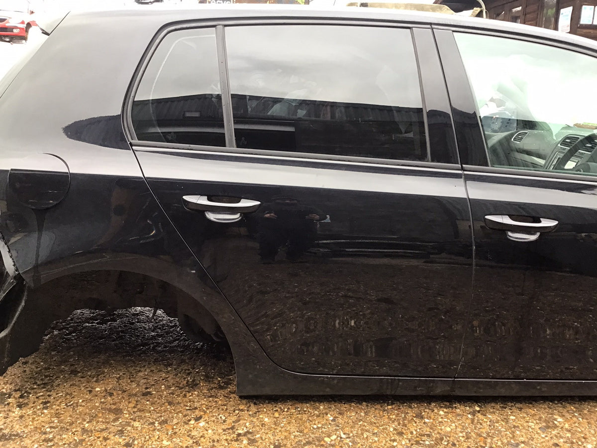 VOLKSWAGEN GOLF MK6 DRIVER'S SIDE O/S REAR DOOR DEEP BLACK LC9X 2008 20122