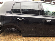 VOLKSWAGEN GOLF MK6 DRIVER'S SIDE O/S REAR DOOR DEEP BLACK LC9X 2008 20122
