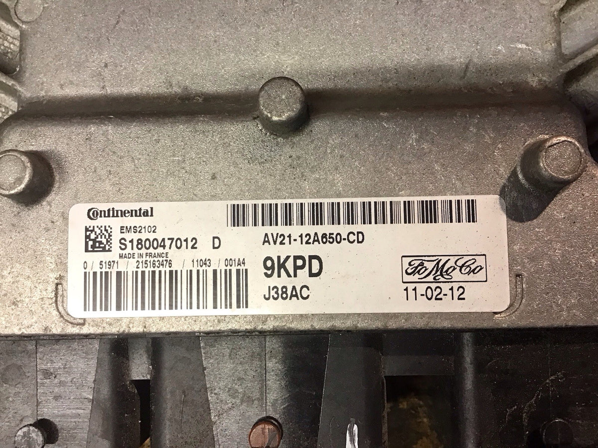 FORD FIESTA MK7 1.25 PETROL ENGINE CONTROL MODULE ECU AV21 12A650 CD 2008 20123